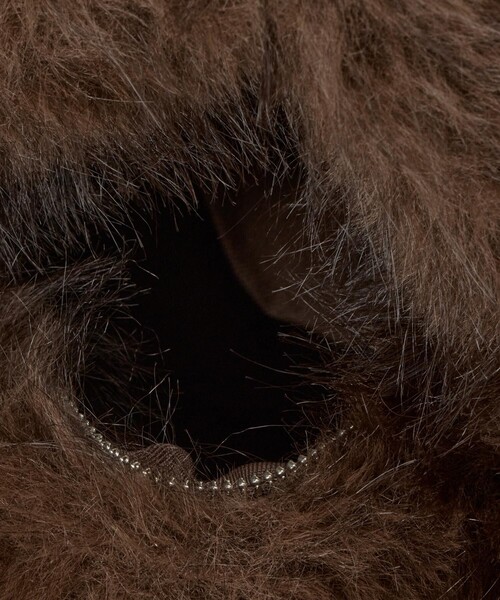 allureville（アルアバイル）の「ヘアリーミニ ハンドバッグ（ショルダーバッグ・レディース・ブラウン/アイボリー・FREE）」の7枚目の写真