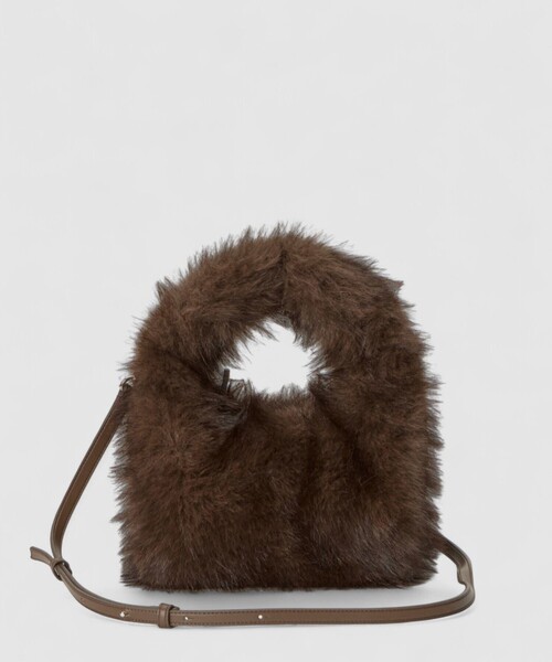 allureville（アルアバイル）の「ヘアリーミニ ハンドバッグ（ショルダーバッグ・レディース・ブラウン/アイボリー・FREE）」の11枚目の写真