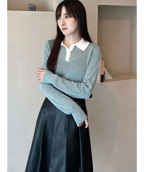 MERCURYDUO（マーキュリーデュオ）の「ニーレングスプリーツスカート（スカート・レディース・ブラック/キャメル/ダークブラウン・SMALL/MEDIUM）」の10枚目の写真