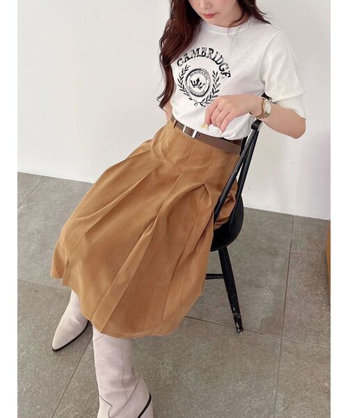 MERCURYDUO（マーキュリーデュオ）の「ニーレングスプリーツスカート（スカート・レディース・ブラック/キャメル/ダークブラウン・SMALL/MEDIUM）」の14枚目の写真