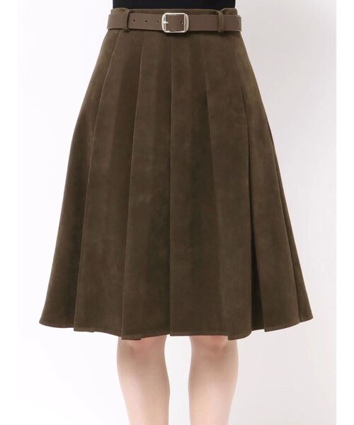 MERCURYDUO（マーキュリーデュオ）の「ニーレングスプリーツスカート（スカート・レディース・ブラック/キャメル/ダークブラウン・SMALL/MEDIUM）」の15枚目の写真