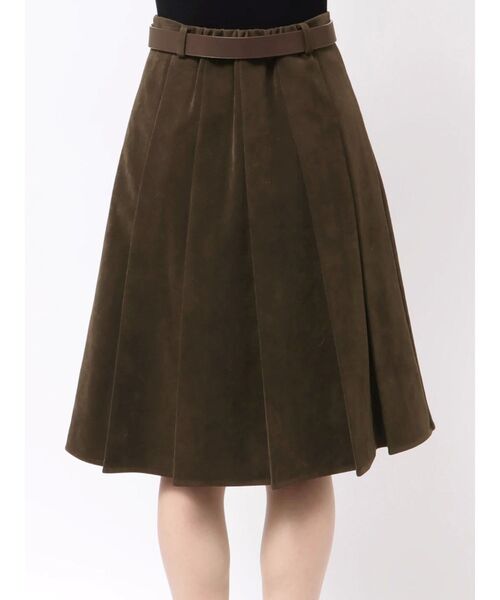 MERCURYDUO（マーキュリーデュオ）の「ニーレングスプリーツスカート（スカート・レディース・ブラック/キャメル/ダークブラウン・SMALL/MEDIUM）」の17枚目の写真