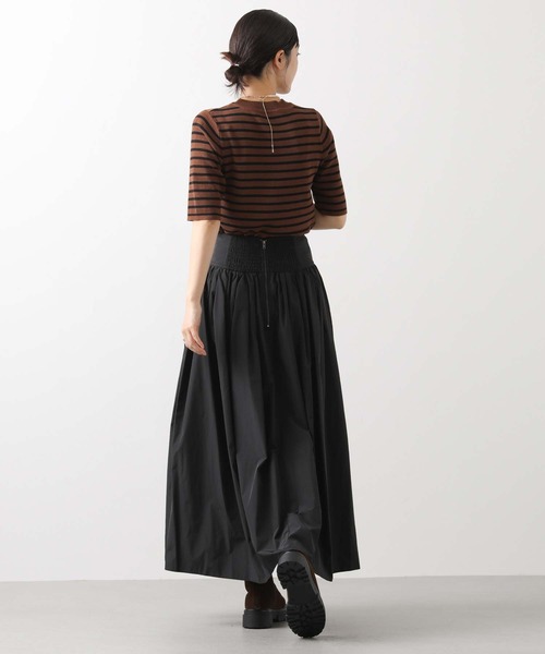 CLOCHE(クロシェ)の「ボーダー5分袖ニット(ニット/セーター・レディース・ブラウン系/ブラック×ベージュ・38)」の14枚目の写真