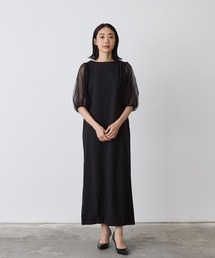 riziere（リジェール）の「MOM：チュールバルーンスリーブワンピース（ワンピース）」