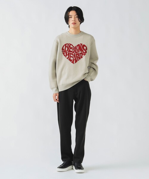BEAMS HEART(ビームスハート)の「【ユニセックス】ハート スター グラフィック ニット(ニット/セーター・メンズ・ベージュ/ブラック・SMALL/MEDIUM/LARGE)」の7枚目の写真