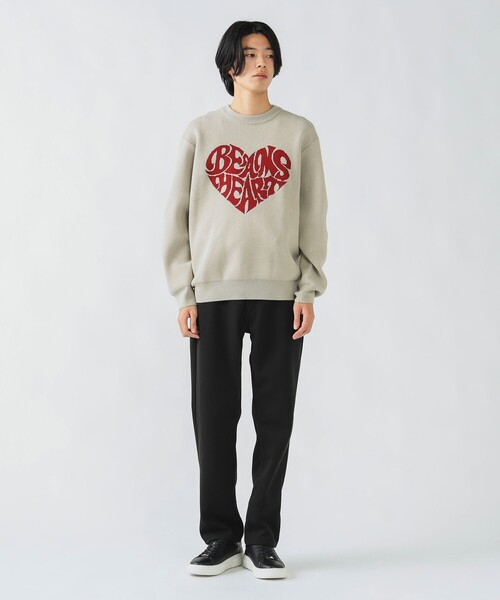 BEAMS HEART(ビームスハート)の「【ユニセックス】ハート スター グラフィック ニット(ニット/セーター・メンズ・ベージュ/ブラック・SMALL/MEDIUM/LARGE)」の8枚目の写真