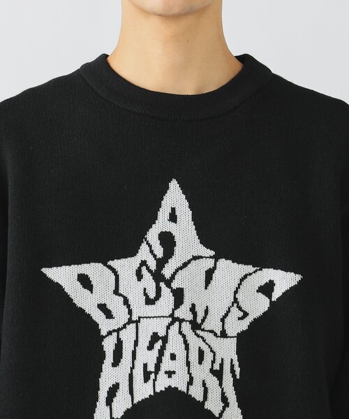 BEAMS HEART(ビームスハート)の「【ユニセックス】ハート スター グラフィック ニット(ニット/セーター・メンズ・ベージュ/ブラック・SMALL/MEDIUM/LARGE)」の16枚目の写真