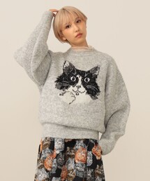 mmts（マミタス）の「＜UNISEX＞mmts / 猫 ジャカードニット（ニット