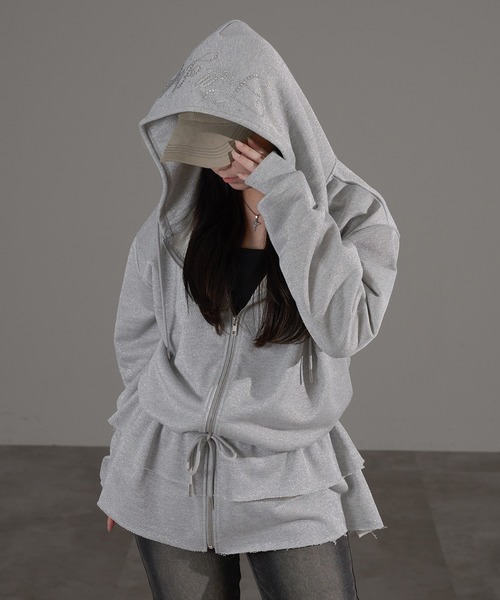 セール】フリル付きラメパーカー（パーカー）｜apres jour mignon