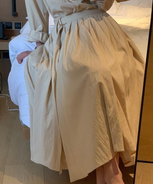 FREE STYLISTS(フリー スタイリスト)の「YUGA_YGMC Wrap flare shirt dress(ワンピース・レディース・ホワイト/ベージュ・FREE)」の14枚目の写真