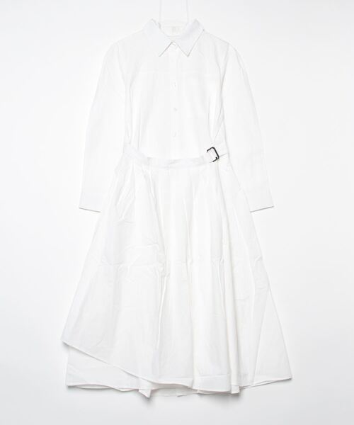 FREE STYLISTS(フリー スタイリスト)の「YUGA_YGMC Wrap flare shirt dress(ワンピース・レディース・ホワイト/ベージュ・FREE)」の20枚目の写真