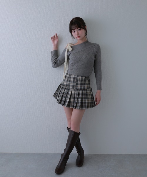M DOLLY(エムドリー)の「serafina knit tops/セラフィナニットトップス(ニット/セーター・レディース・ブラック/アイボリー/グレー・FREE)」の17枚目の写真