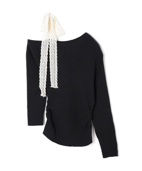 M DOLLY(エムドリー)の「serafina knit tops/セラフィナニットトップス(ニット/セーター・レディース・ブラック/アイボリー/グレー・FREE)」の19枚目の写真