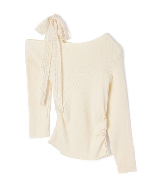 M DOLLY(エムドリー)の「serafina knit tops/セラフィナニットトップス(ニット/セーター・レディース・ブラック/アイボリー/グレー・FREE)」の18枚目の写真