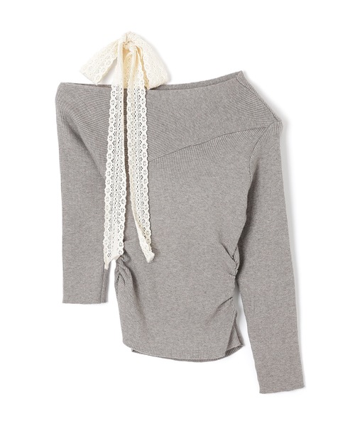 M DOLLY(エムドリー)の「serafina knit tops/セラフィナニットトップス(ニット/セーター・レディース・ブラック/アイボリー/グレー・FREE)」の20枚目の写真