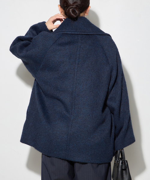 journal standard L'essage（ジャーナルスタンダードレサージュ）の「BALLI シャギーダブルコート（その他アウター・レディース・ネイビー/キャメル・38/36）」の14枚目の写真