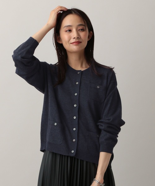 GLOBAL WORK（グローバルワーク）の「MATINEE LINE/Levitaクルーカーディガン/580808（カーディガン/ボレロ・レディース・ライトグレー/ネイビー/グレー・MEDIUM/LARGE）」の3枚目の写真