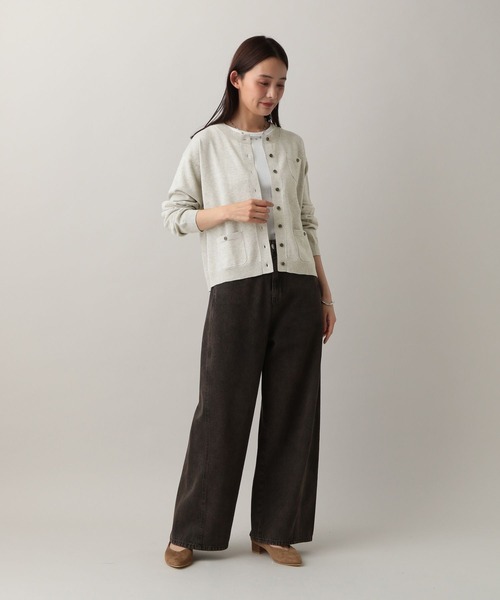 GLOBAL WORK（グローバルワーク）の「MATINEE LINE/Levitaクルーカーディガン/580808（カーディガン/ボレロ・レディース・ライトグレー/ネイビー/グレー・MEDIUM/LARGE）」の17枚目の写真