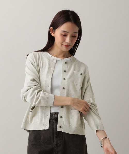 GLOBAL WORK（グローバルワーク）の「MATINEE LINE/Levitaクルーカーディガン/580808（カーディガン/ボレロ・レディース・ライトグレー/ネイビー/グレー・MEDIUM/LARGE）」の19枚目の写真