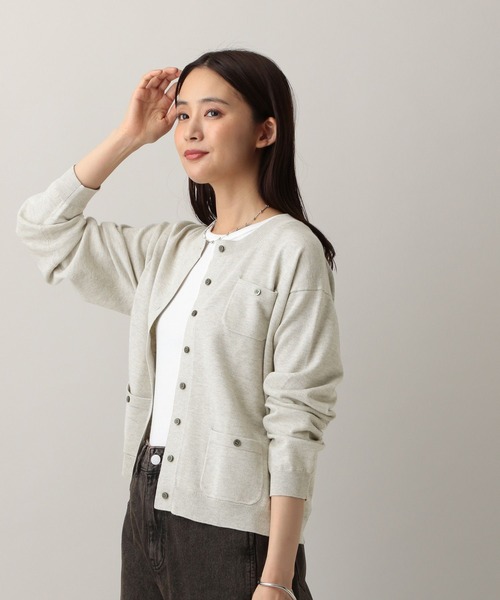 GLOBAL WORK（グローバルワーク）の「MATINEE LINE/Levitaクルーカーディガン/580808（カーディガン/ボレロ・レディース・ライトグレー/ネイビー/グレー・MEDIUM/LARGE）」の20枚目の写真