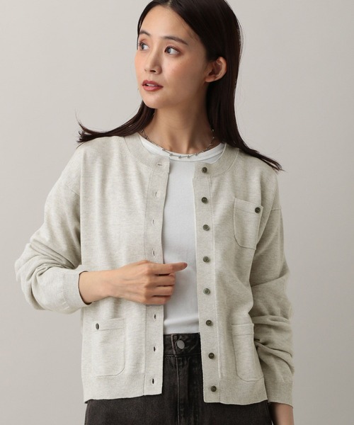 GLOBAL WORK（グローバルワーク）の「MATINEE LINE/Levitaクルーカーディガン/580808（カーディガン/ボレロ・レディース・ライトグレー/ネイビー/グレー・MEDIUM/LARGE）」の22枚目の写真