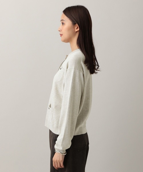 GLOBAL WORK（グローバルワーク）の「MATINEE LINE/Levitaクルーカーディガン/580808（カーディガン/ボレロ・レディース・ライトグレー/ネイビー/グレー・MEDIUM/LARGE）」の5枚目の写真