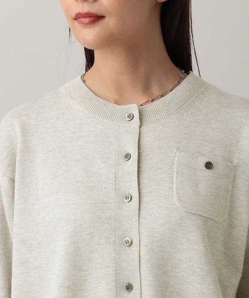 GLOBAL WORK（グローバルワーク）の「MATINEE LINE/Levitaクルーカーディガン/580808（カーディガン/ボレロ・レディース・ライトグレー/ネイビー/グレー・MEDIUM/LARGE）」の7枚目の写真