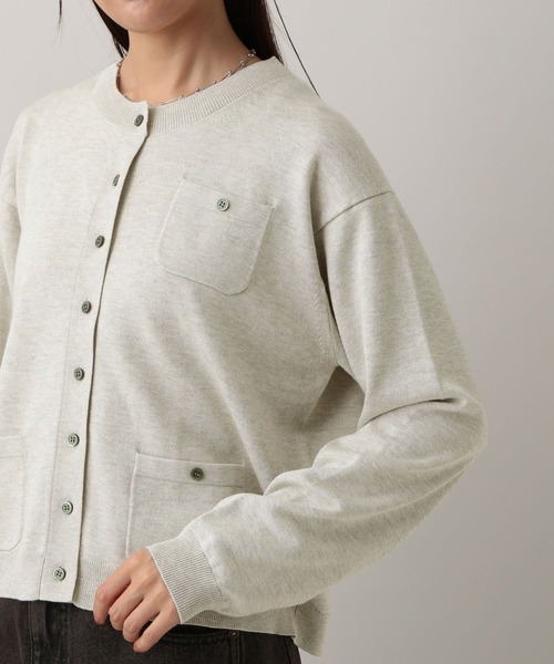 GLOBAL WORK（グローバルワーク）の「MATINEE LINE/Levitaクルーカーディガン/580808（カーディガン/ボレロ・レディース・ライトグレー/ネイビー/グレー・MEDIUM/LARGE）」の9枚目の写真