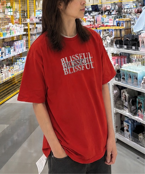 ZIP FIVE(ジップファイブ)の「高密度編み 綿100% シルバー箔 シャドウプリント&刺繍 ショートスリーブTシャツ(Tシャツ/カットソー・メンズ・イエロー/ブラック系/レッド/ホワイト/ブラック/ネイビー系・X-LARGE/LARGE/MEDIUM)」の21枚目の写真