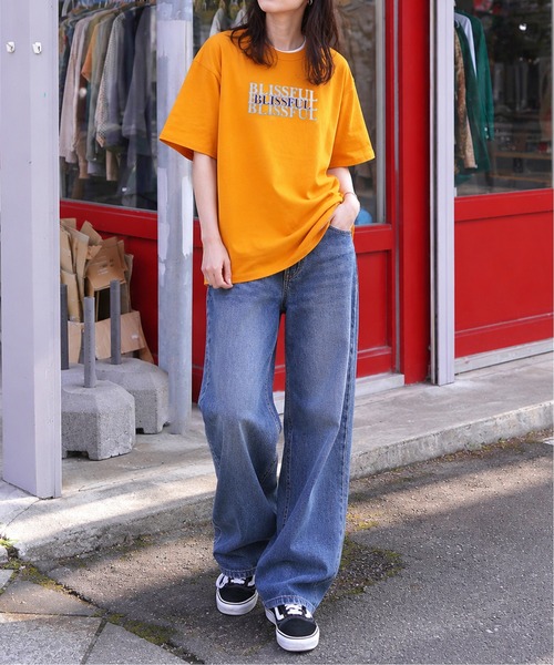 ZIP FIVE(ジップファイブ)の「高密度編み 綿100% シルバー箔 シャドウプリント&刺繍 ショートスリーブTシャツ(Tシャツ/カットソー・メンズ・イエロー/ブラック系/レッド/ホワイト/ブラック/ネイビー系・X-LARGE/LARGE/MEDIUM)」の12枚目の写真