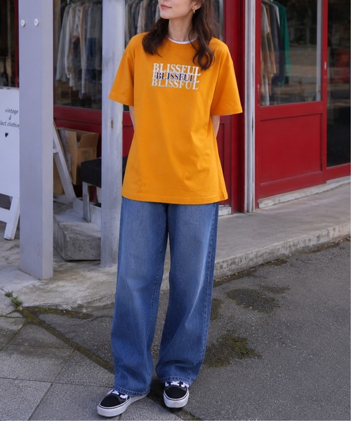 ZIP FIVE(ジップファイブ)の「高密度編み 綿100% シルバー箔 シャドウプリント&刺繍 ショートスリーブTシャツ(Tシャツ/カットソー・メンズ・イエロー/ブラック系/レッド/ホワイト/ブラック/ネイビー系・X-LARGE/LARGE/MEDIUM)」の14枚目の写真