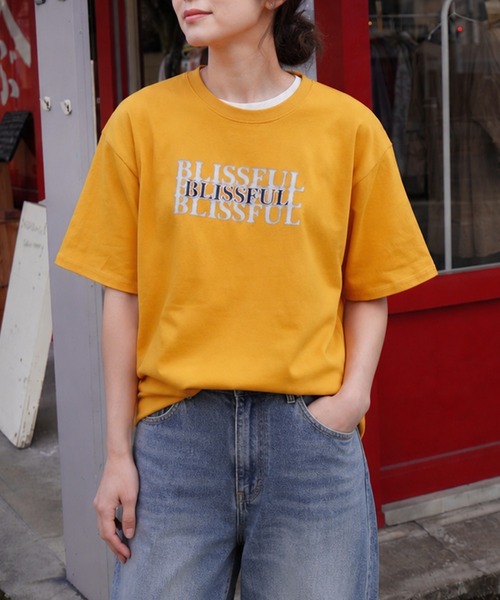 ZIP FIVE(ジップファイブ)の「高密度編み 綿100% シルバー箔 シャドウプリント&刺繍 ショートスリーブTシャツ(Tシャツ/カットソー・メンズ・イエロー/ブラック系/レッド/ホワイト/ブラック/ネイビー系・X-LARGE/LARGE/MEDIUM)」の7枚目の写真