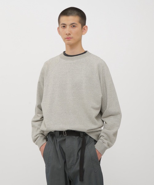 MHL.（エムエイチエル）の「UPCYCLED LOOPBACK JERSEY（Tシャツ/カットソー・メンズ・グレー/ブラウン・LARGE/MEDIUM/X-LARGE）」の2枚目の写真