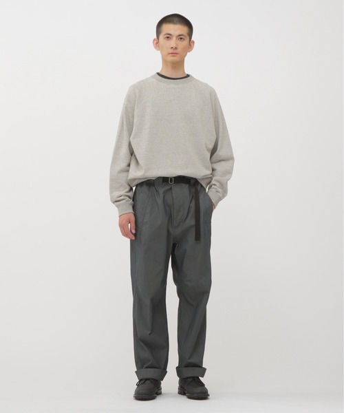 MHL.（エムエイチエル）の「UPCYCLED LOOPBACK JERSEY（Tシャツ/カットソー・メンズ・グレー/ブラウン・LARGE/MEDIUM/X-LARGE）」の3枚目の写真