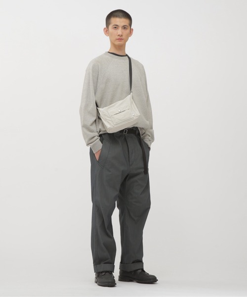 MHL.（エムエイチエル）の「UPCYCLED LOOPBACK JERSEY（Tシャツ/カットソー・メンズ・グレー/ブラウン・LARGE/MEDIUM/X-LARGE）」の4枚目の写真