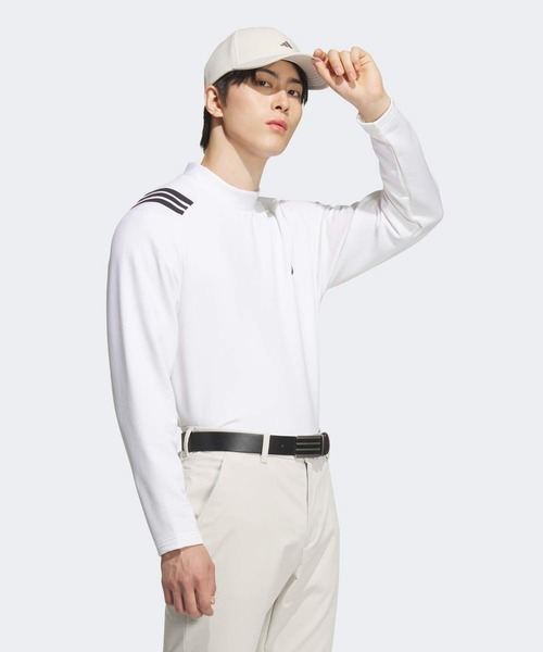 新品　アディダス　adidas ゴルフ　モックネック　ホワイト　M 新品】ADIDAS GOLF アディダスゴルフ 2023年モデル モックネック 長袖T