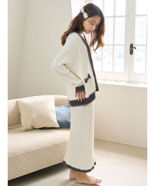 セール】ラメニットツイードワンピース（ルームワンピース）｜SNIDEL