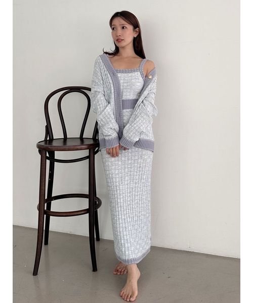 セール】ラメニットツイードワンピース（ルームワンピース）｜SNIDEL