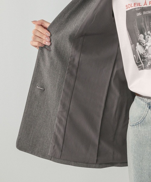 グローバルワーク☆ウツクシルエットダブルジャケット☆グレイッシュモカ54Mサイズ ウツクシルエットダブルジャケット/133614 | [公式]グローバル