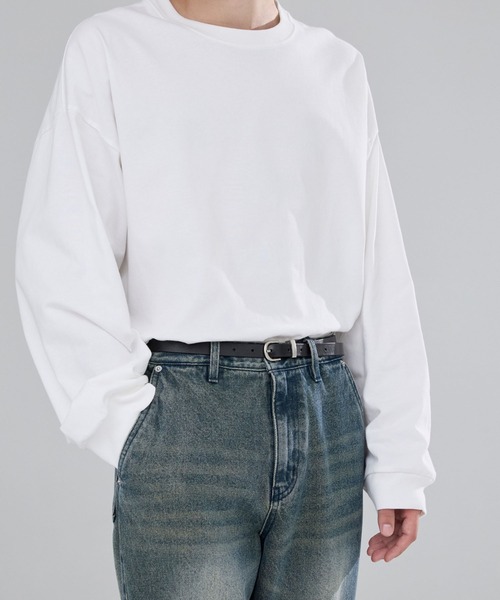 LUENNA(ルエナ)の「【LUENNA】Basic Leather Narrow Belt / ベーシックレザーナローベルト(ベルト・メンズ・ブラック・FREE)」の3枚目の写真