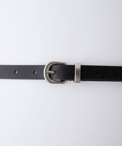 LUENNA】Basic Leather Narrow Belt / ベーシックレザーナローベルト