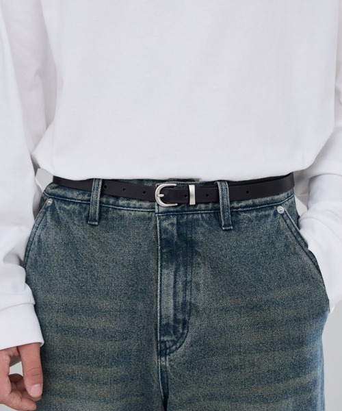 LUENNA(ルエナ)の「【LUENNA】Basic Leather Narrow Belt / ベーシックレザーナローベルト(ベルト・メンズ・ブラック・FREE)」の19枚目の写真