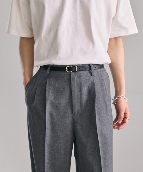 LUENNA(ルエナ)の「【LUENNA】Basic Leather Narrow Belt / ベーシックレザーナローベルト(ベルト・メンズ・ブラック・FREE)」の21枚目の写真