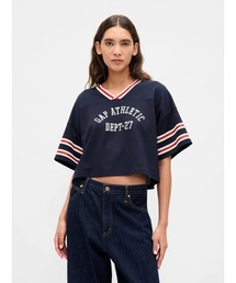 GAP（ギャップ）の「オーガニックコットン クロップド ジャージーTシャツ（Tシャツ/カットソー）」