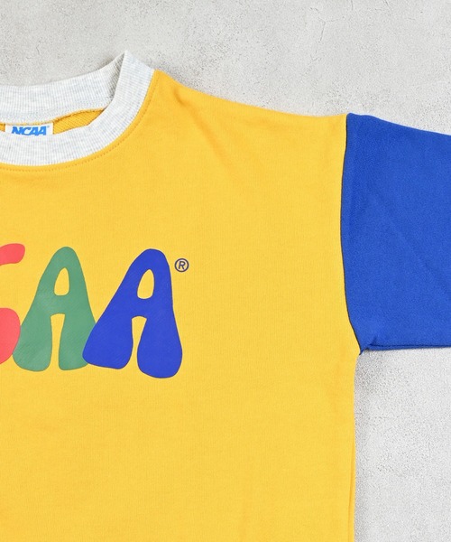 NCAA(エヌシーエーエー)の「【NCAA】別注バイカラースウェット/KIDS(80~120cm)(スウェット・キッズ・ブルー/イエロー・120/110/100/90/80)」の10枚目の写真