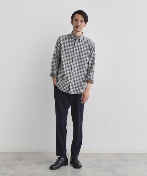 TAKEO KIKUCHI(タケオキクチ)の「チェックボーラーガーゼシャツ(シャツ/ブラウス・メンズ・チャコールグレー/ベージュ系1/ブルー系その他3・02/03/04)」の8枚目の写真