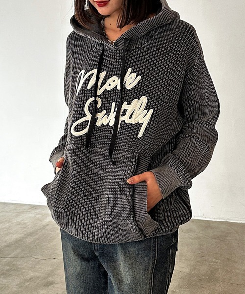 PAGEBOY(ページボーイ)の「ピグメントロゴニットパーカー【ロゴあり&ロゴなし(WEB限定)が選べる】(パーカー・レディース・チャコールグレー/オフホワイト/オレンジ/ホワイト系その他/オレンジ系その他/グレー系その他・FREE)」の20枚目の写真