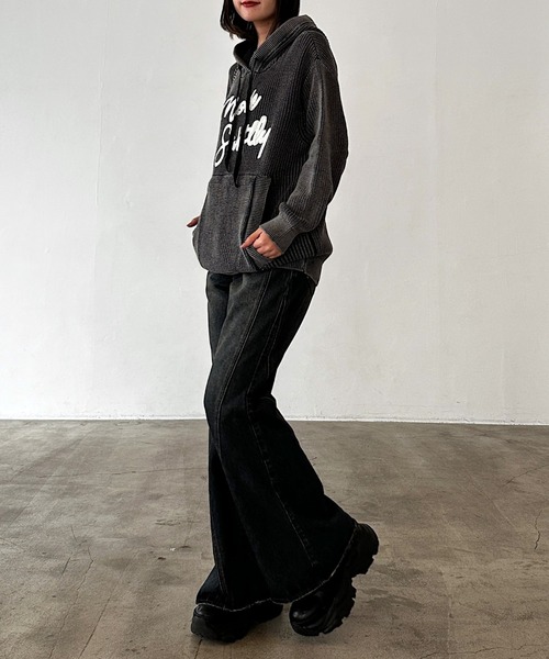 PAGEBOY(ページボーイ)の「ピグメントロゴニットパーカー【ロゴあり&ロゴなし(WEB限定)が選べる】(パーカー・レディース・チャコールグレー/オフホワイト/オレンジ/ホワイト系その他/オレンジ系その他/グレー系その他・FREE)」の17枚目の写真