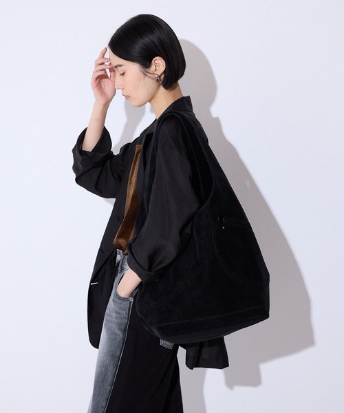 JEANASIS（ジーナシス）の「ステッチフェイクスエードトート/599205（トートバッグ・レディース・ブラウン/ブラック/グレー・FREE）」の4枚目の写真