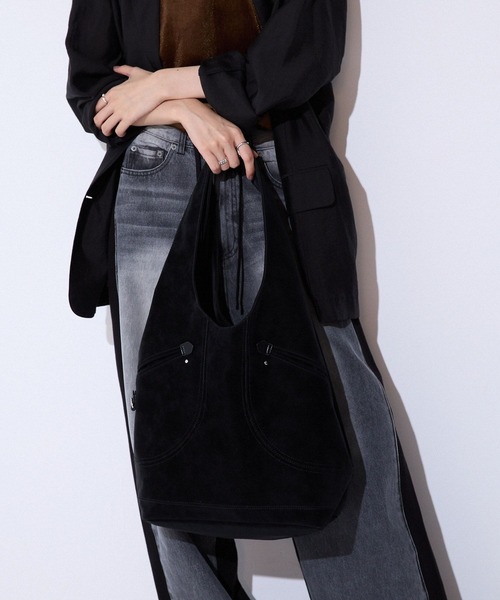 JEANASIS（ジーナシス）の「ステッチフェイクスエードトート/599205（トートバッグ・レディース・ブラウン/ブラック/グレー・FREE）」の17枚目の写真